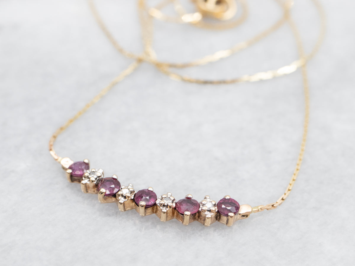 Fine Ruby and Diamond Necklace