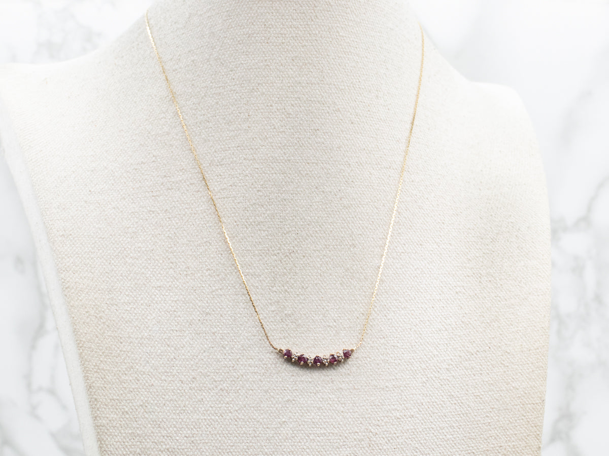 Fine Ruby and Diamond Necklace