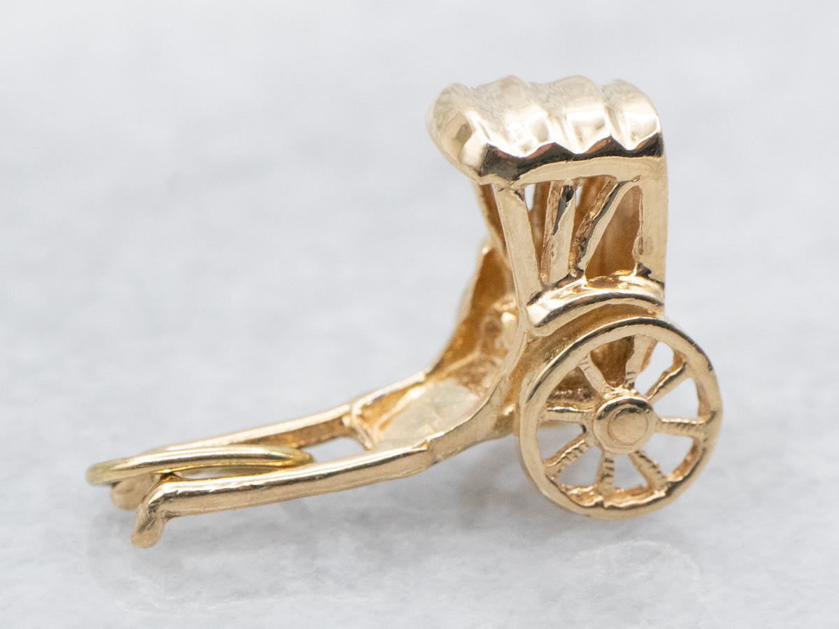 Yellow 14K Gold Rickshaw Charm