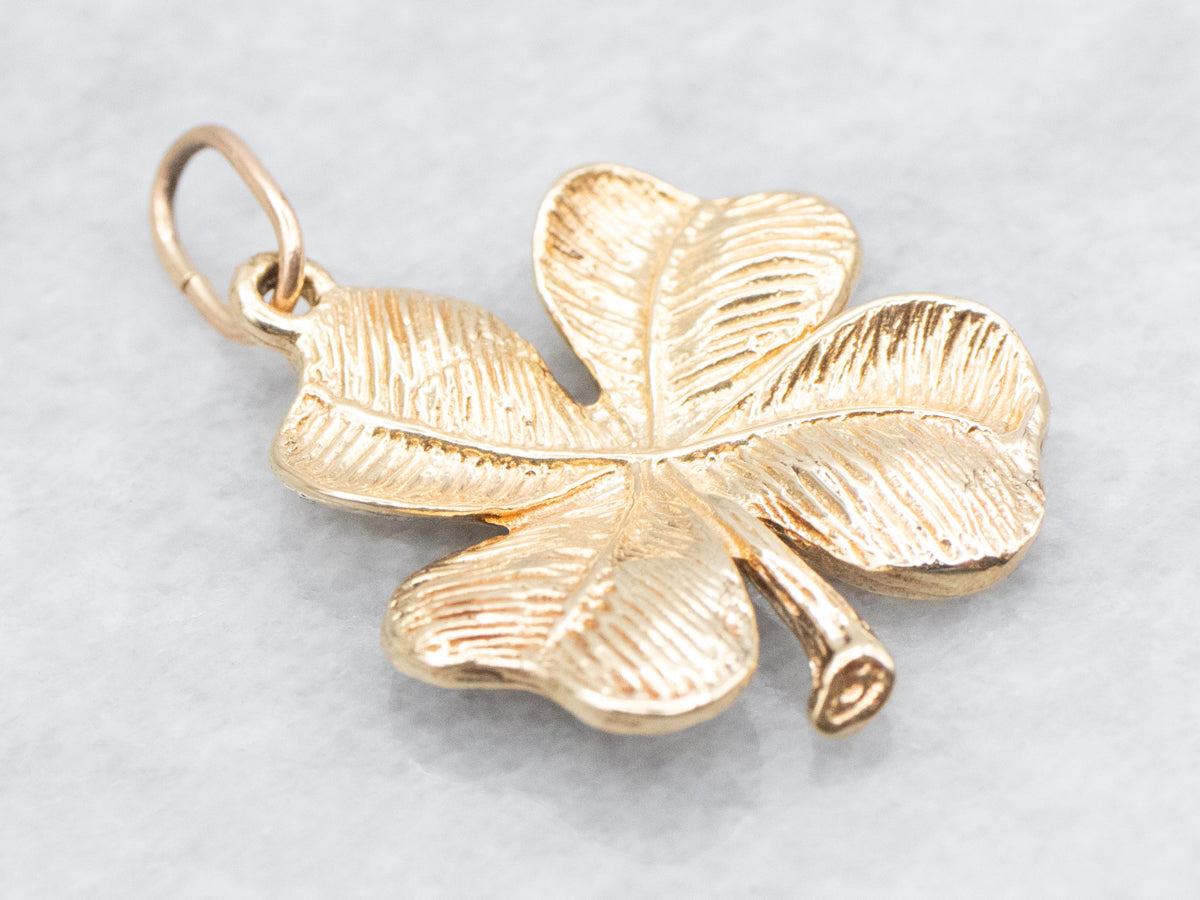 Good Luck Four Leaf Clover Pendant