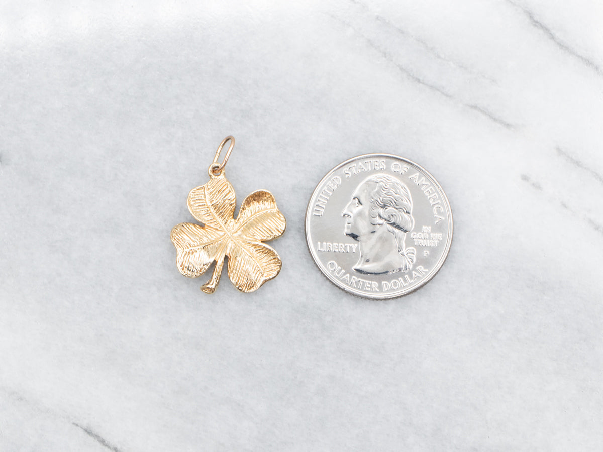 Good Luck Four Leaf Clover Pendant