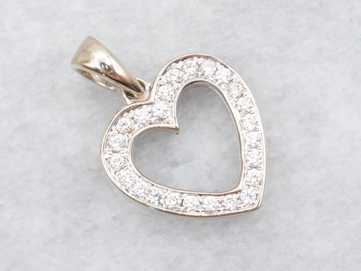 Heart Shaped Diamond Pendant