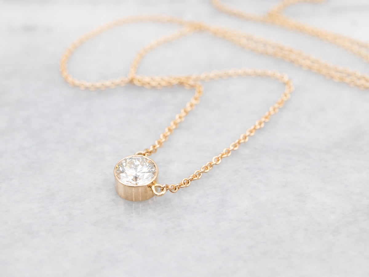 Diamond Pendant on Cable Chain Necklace