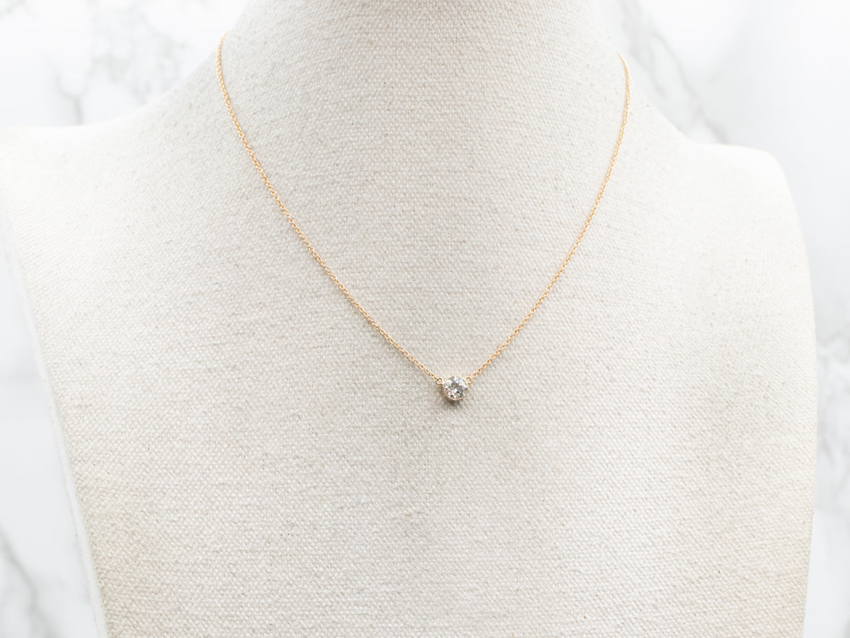 Diamond Pendant on Cable Chain Necklace