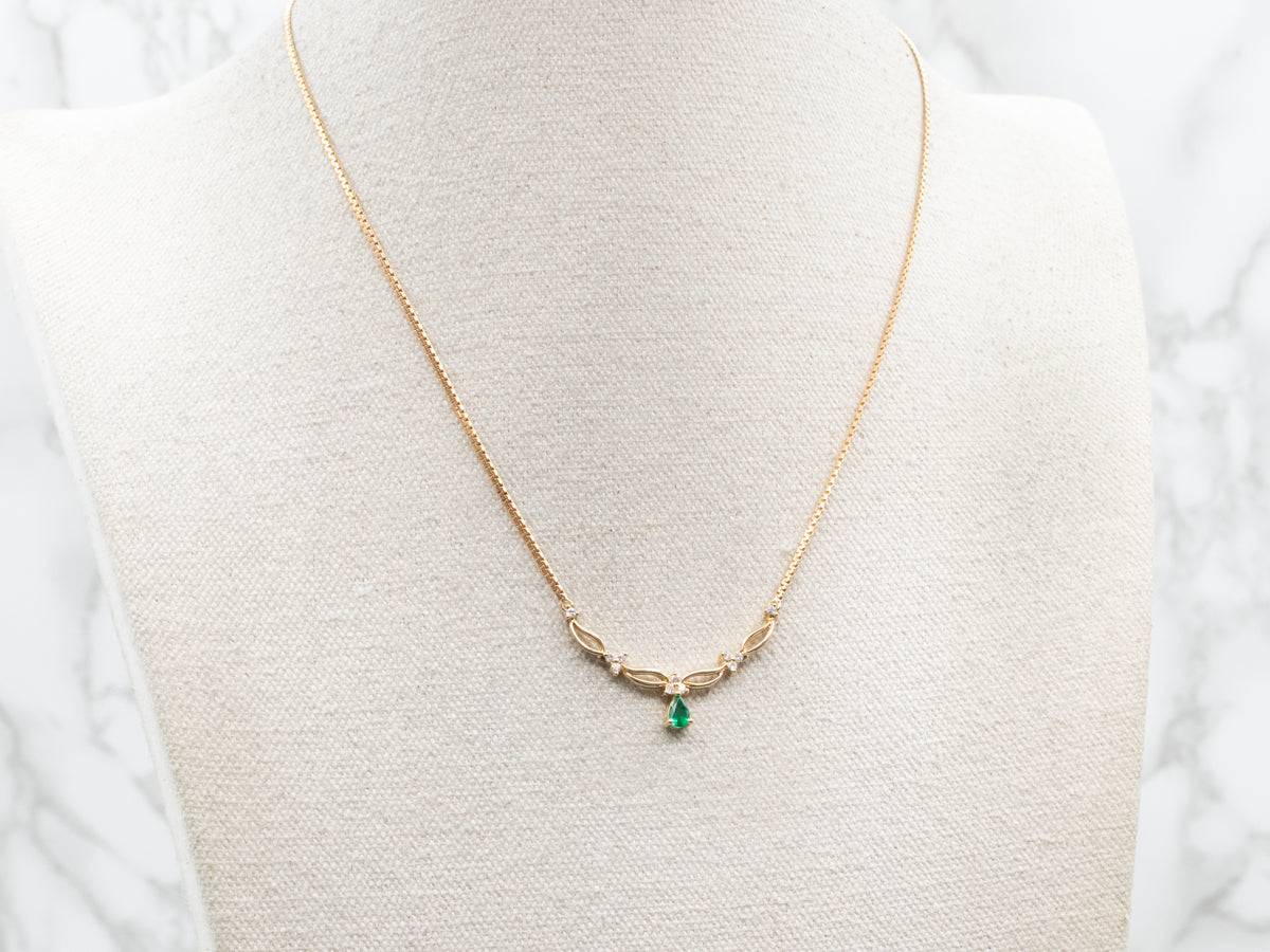 Emerald and Diamond Necklace