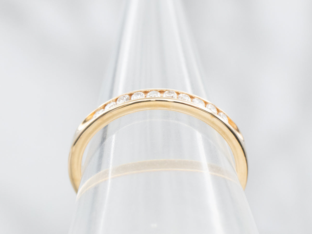 Thin Diamond Channel Set Band