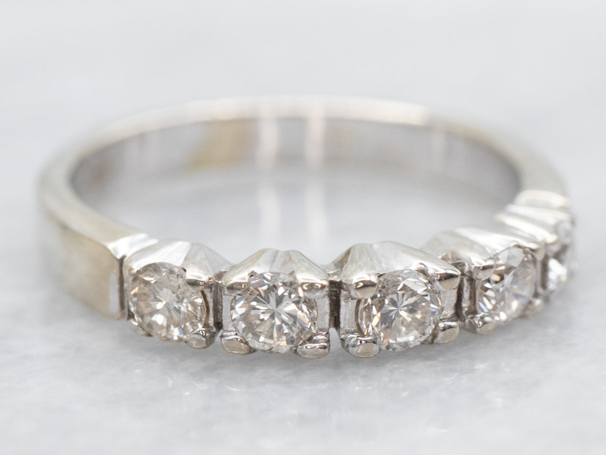 Vintage Five Diamond Wedding Band