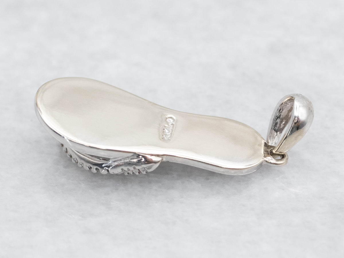 Diamond Flip Flop Charm Pendant