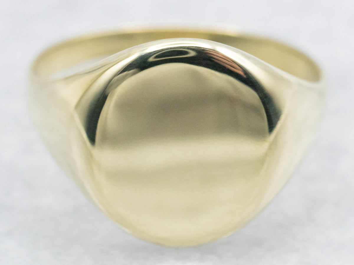 Plain Oval Signet Ring