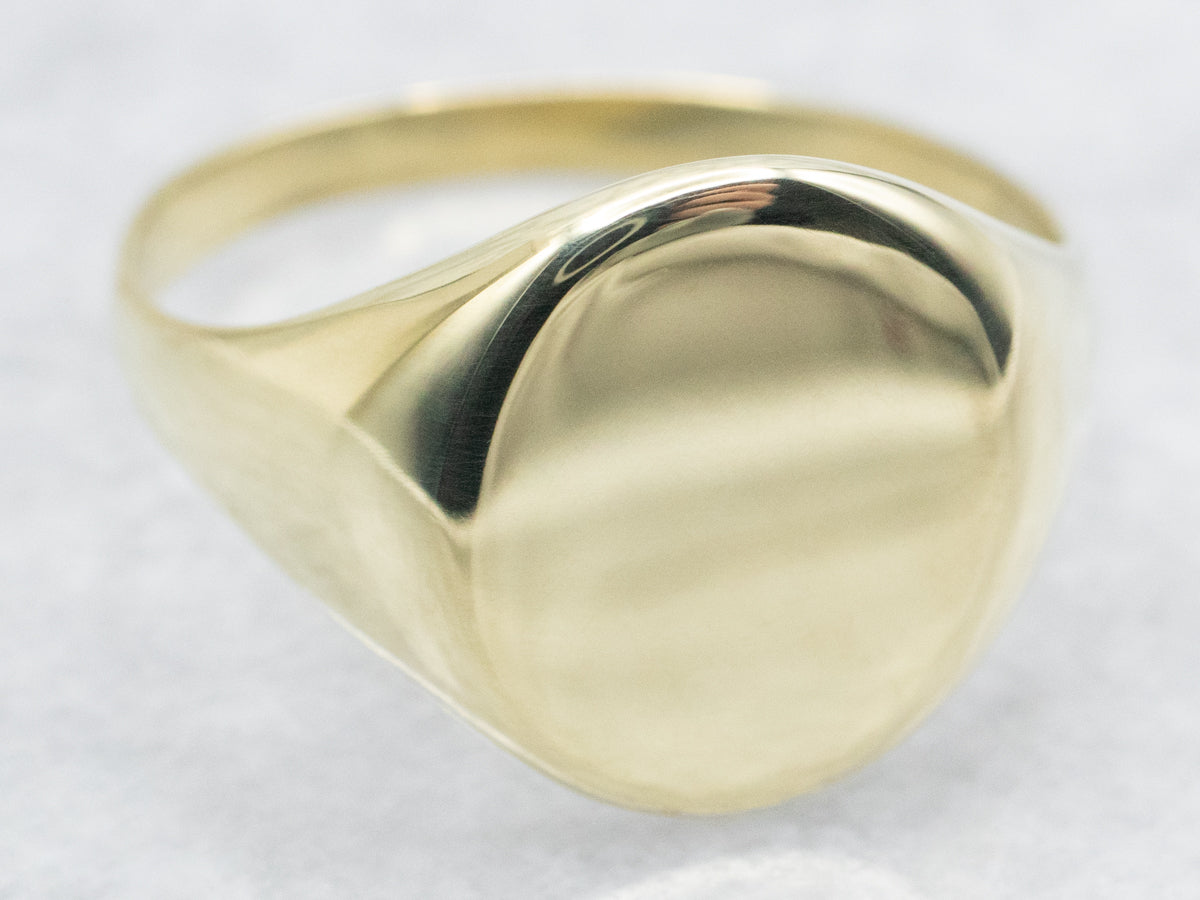 Plain Oval Signet Ring