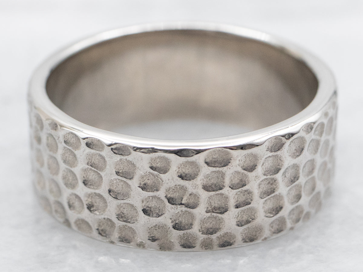 Designer Jane Koplewitz Palladium Hammered Pattern Band