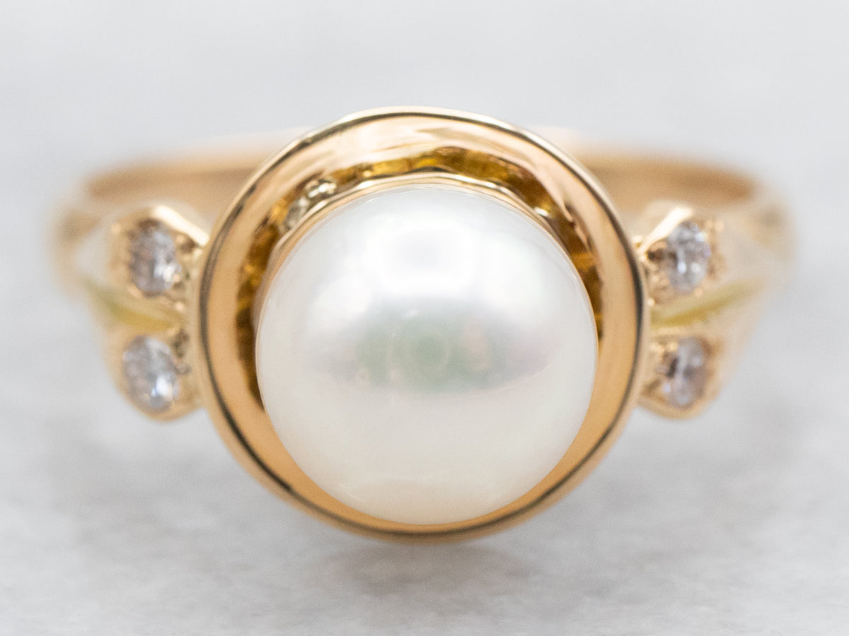 Pearl and Diamond Ring