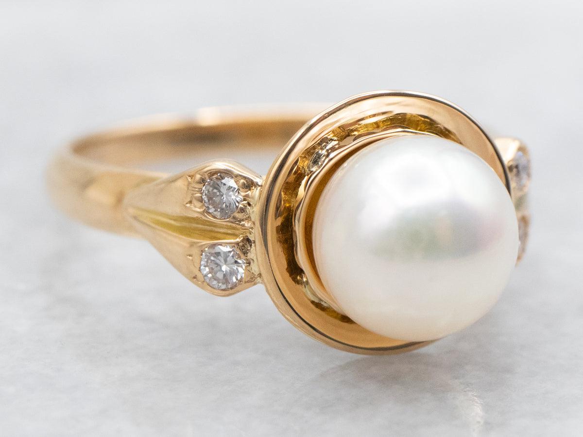 Pearl and Diamond Ring