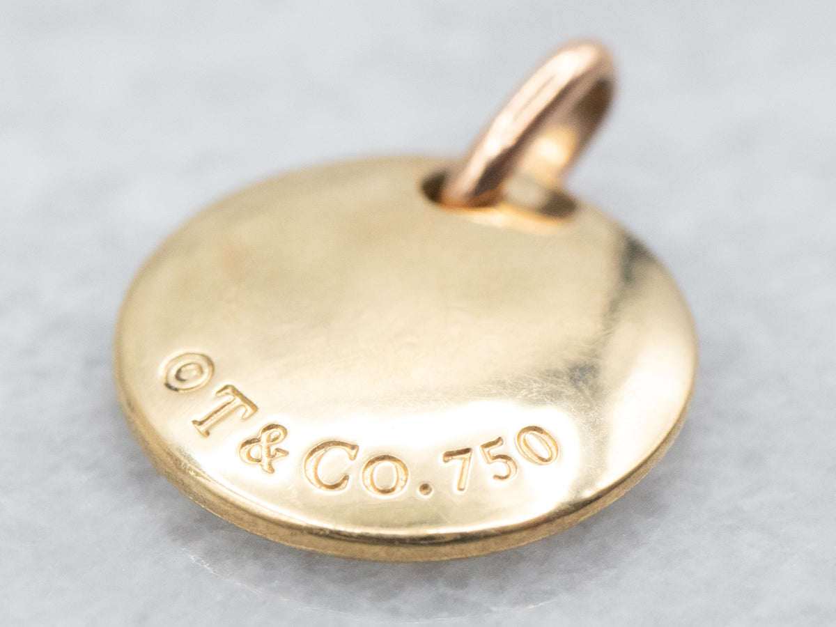 Tiffany & Co "S" Engraved Disc Pendant