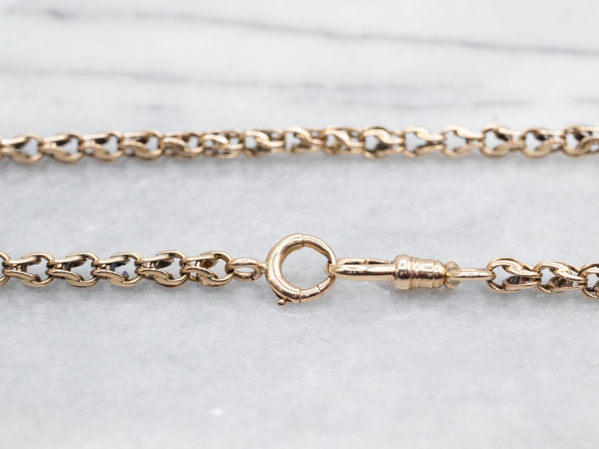 Antique Gold Woven Link Chain