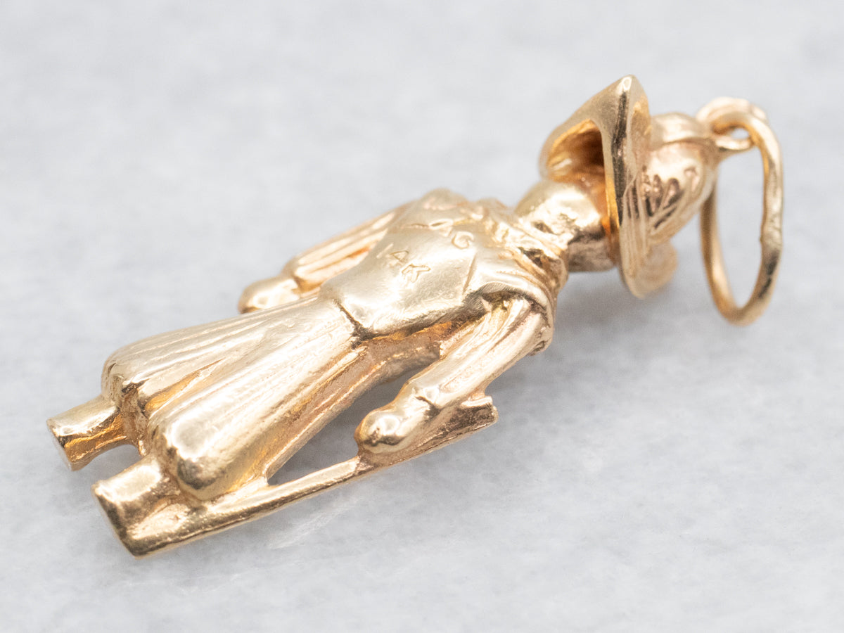 Vintage Gold Conquistador Charm