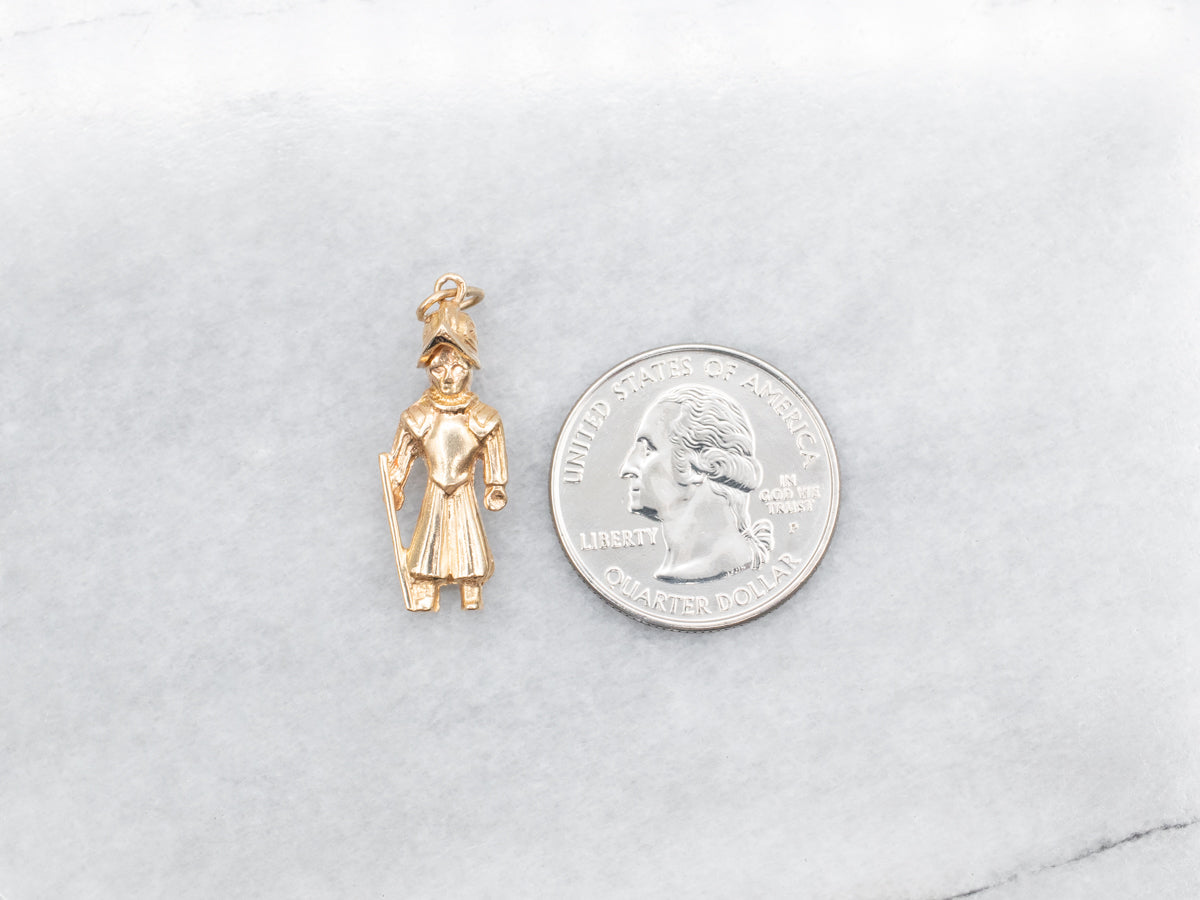 Vintage Gold Conquistador Charm