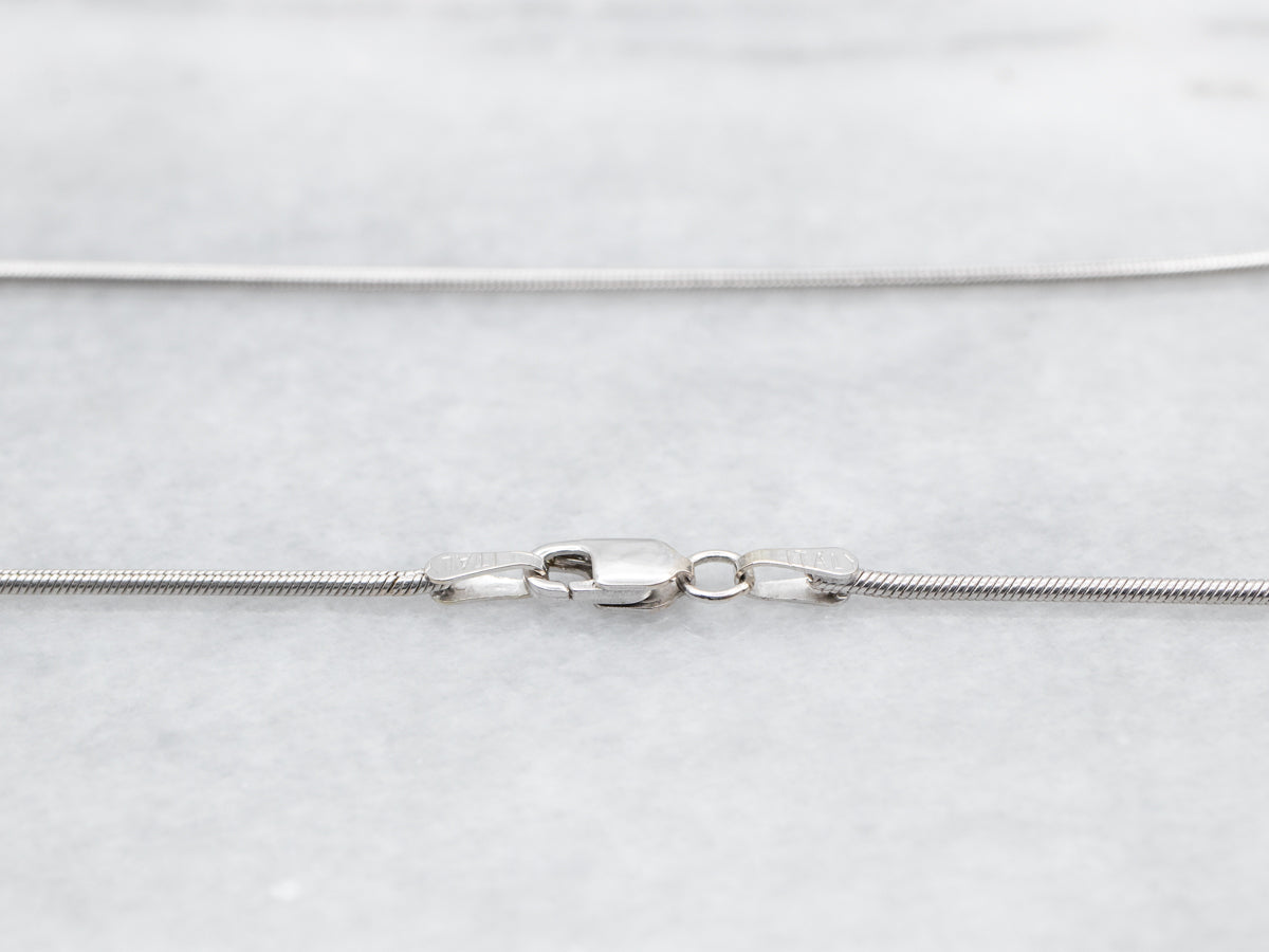 White Gold Snake Chain with Lobster Clasp