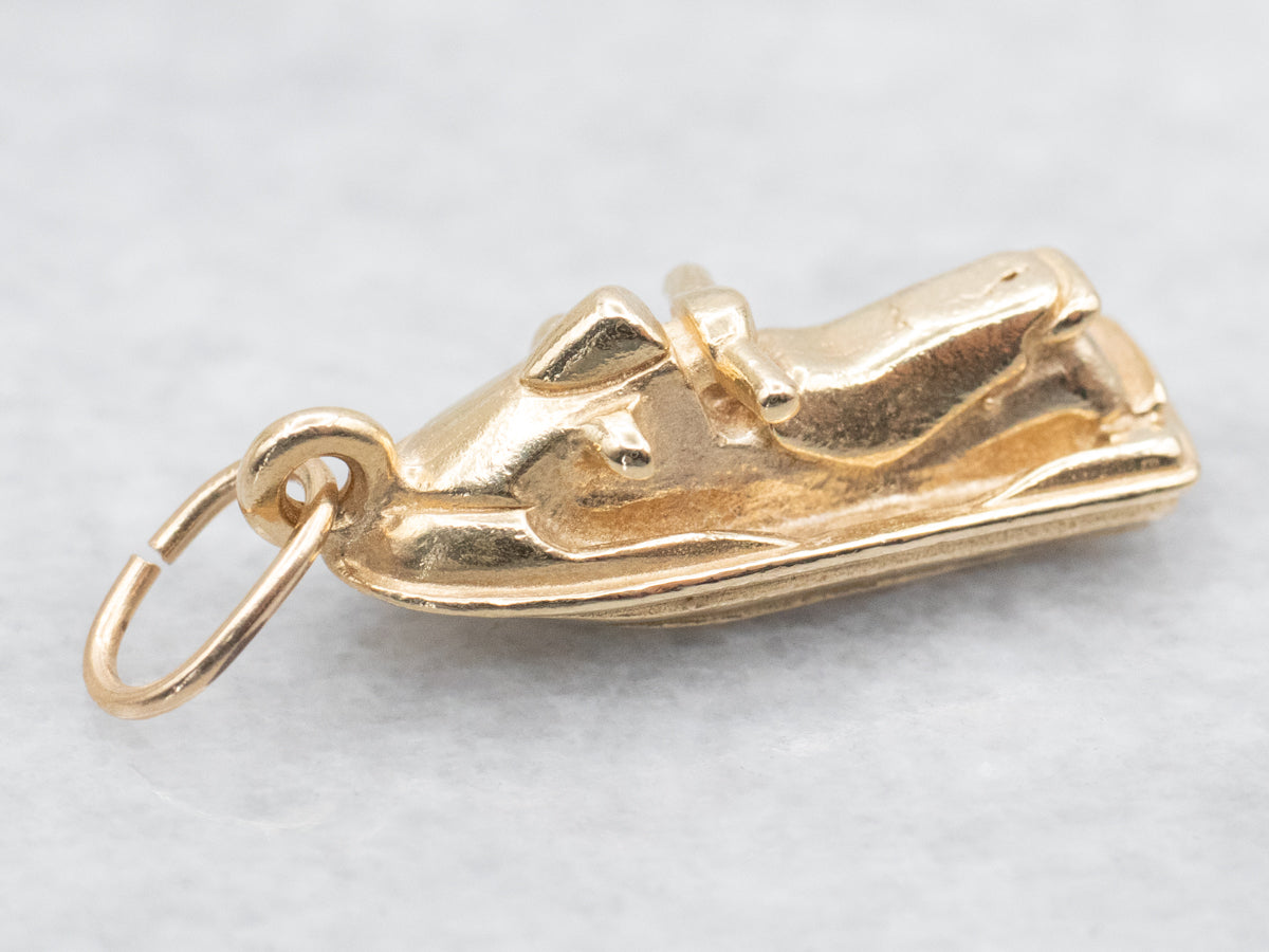 Sporty Gold Jetski Charm