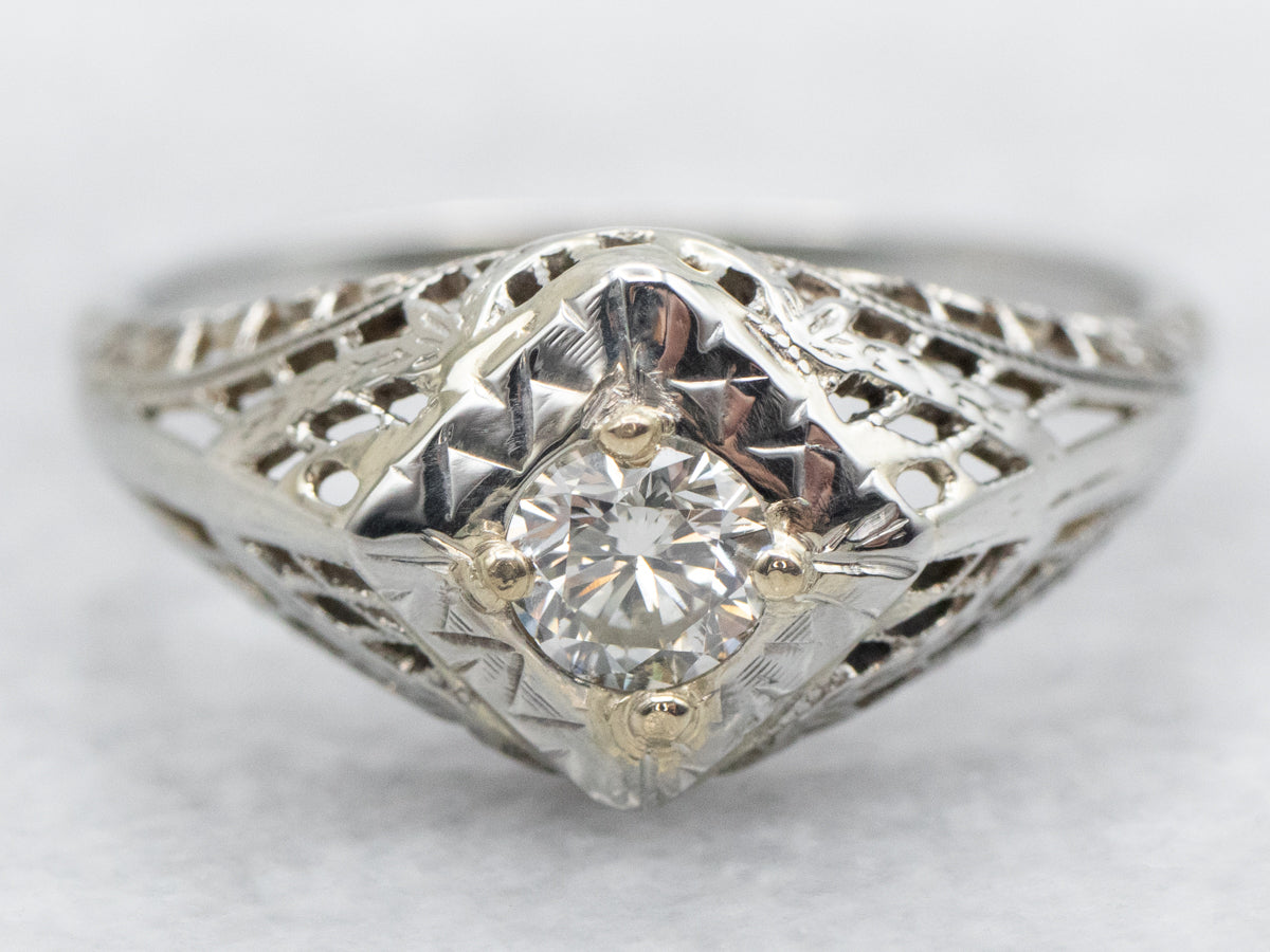 Art Deco Diamond Solitaire Ring