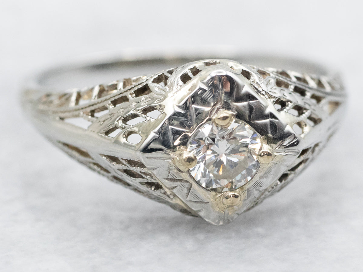 Art Deco Diamond Solitaire Ring