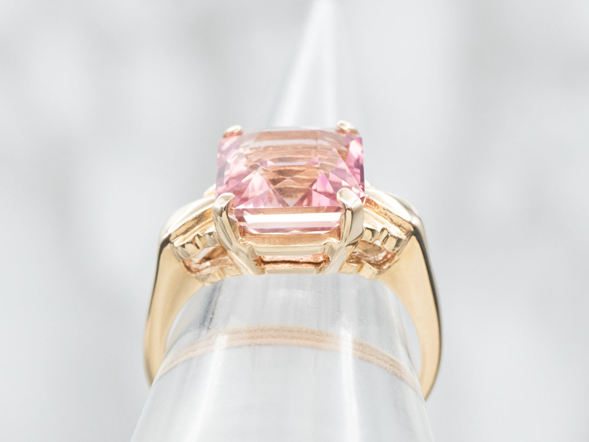 Dusty Rose Pink Tourmaline Cocktail Ring