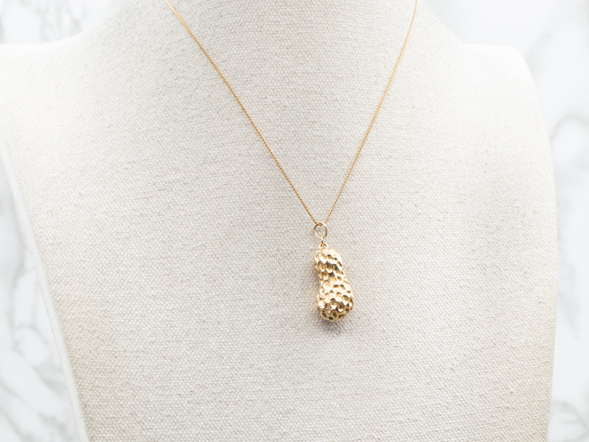 Golden Peanut Pendant