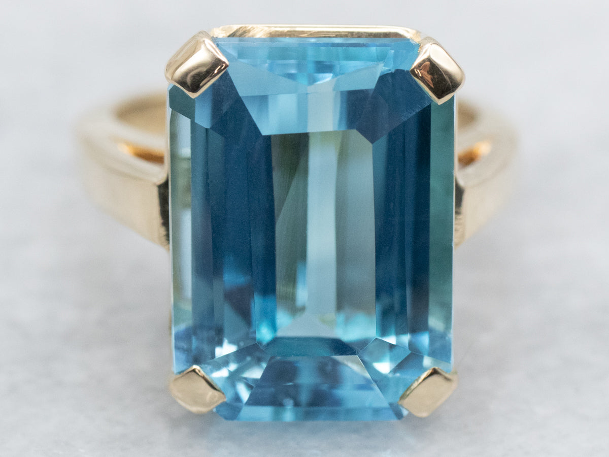 Blue topaz solitaire shop