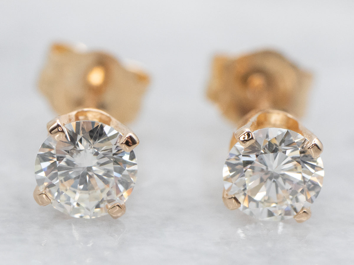 Pendientes de oro amarillo con diamantes