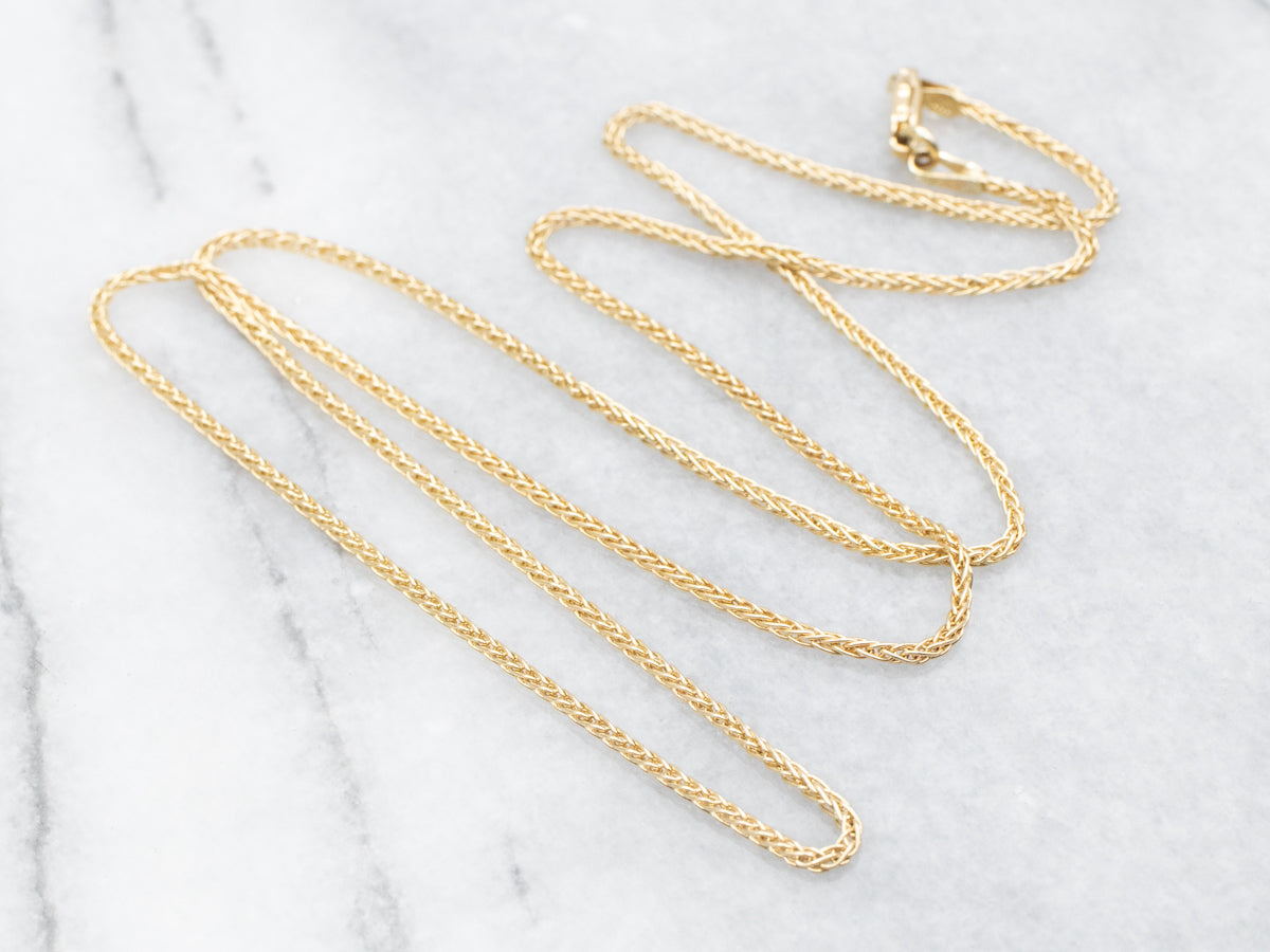 Polished Gold Wheat Chain