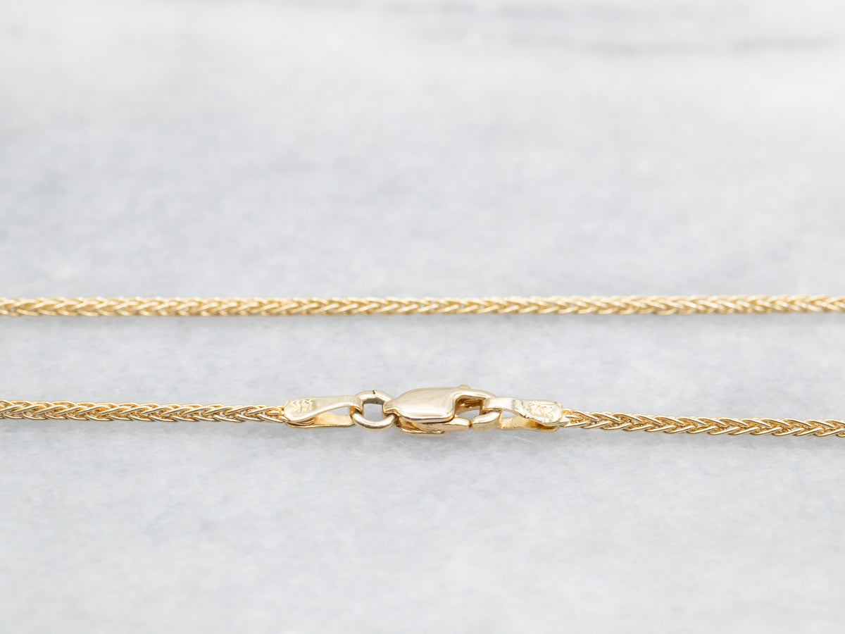 Polished Gold Wheat Chain