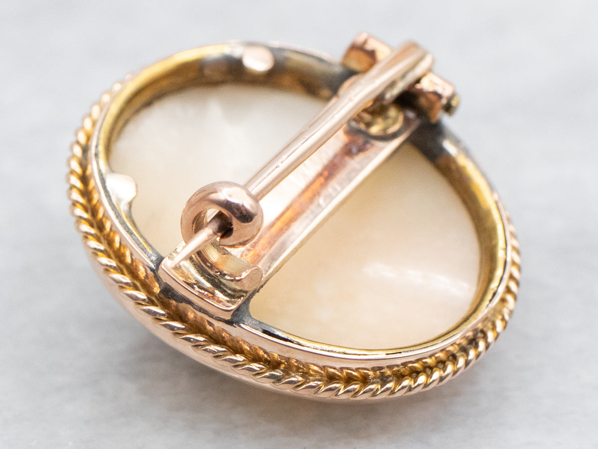 Yellow Gold Cameo Brooch