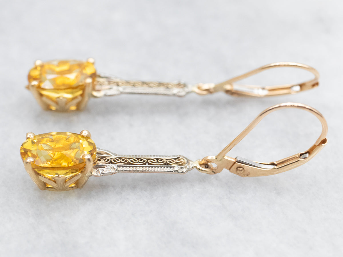 Golden Beryl Drop Earrings