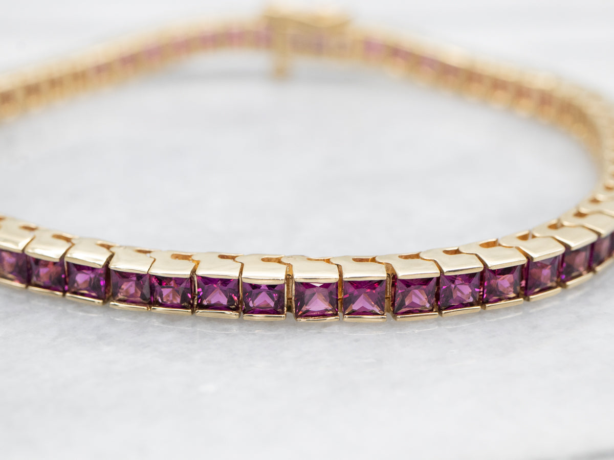 Rhodolite Garnet Tennis Bracelet