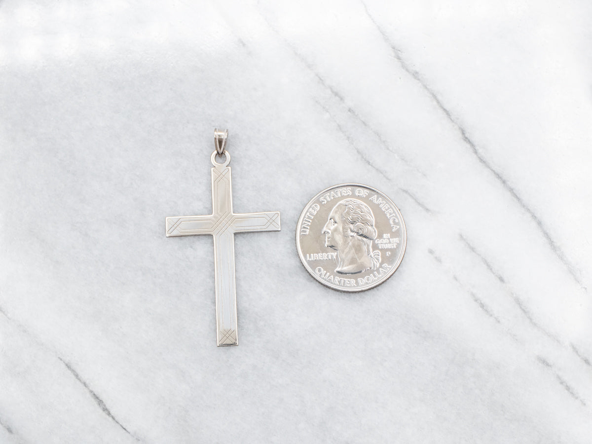 Etched Cross Pendant