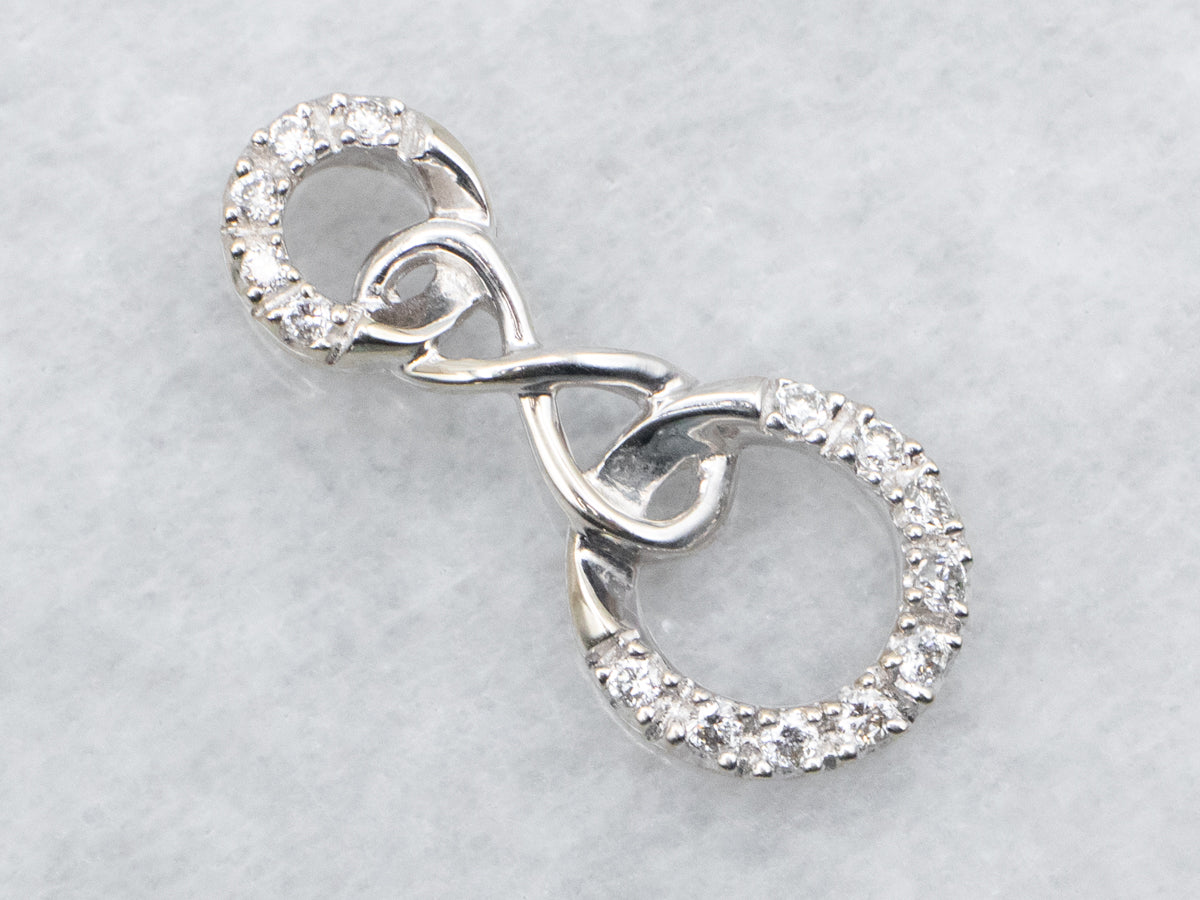 Diamond-Set Infinity Pendant