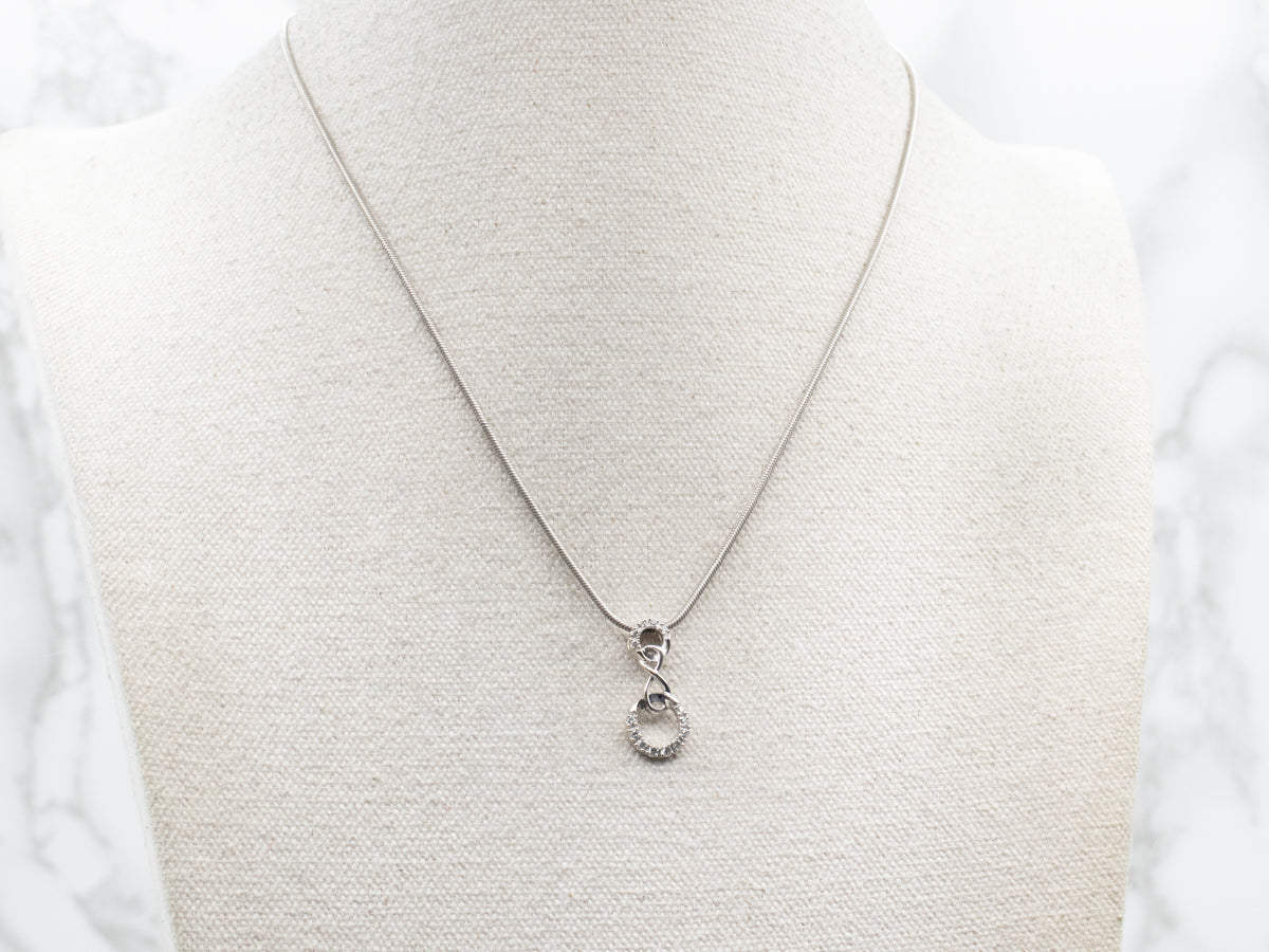 Diamond-Set Infinity Pendant