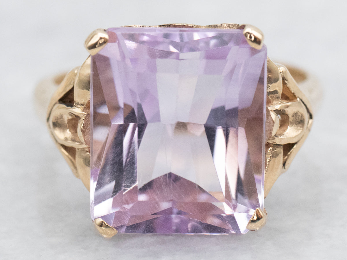 Light Lavendered Hued Purple Amethyst Ring