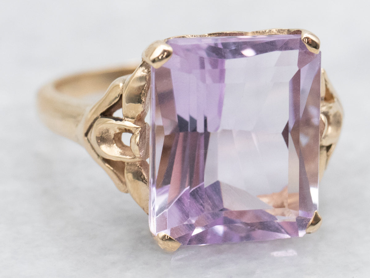 Light Lavendered Hued Purple Amethyst Ring