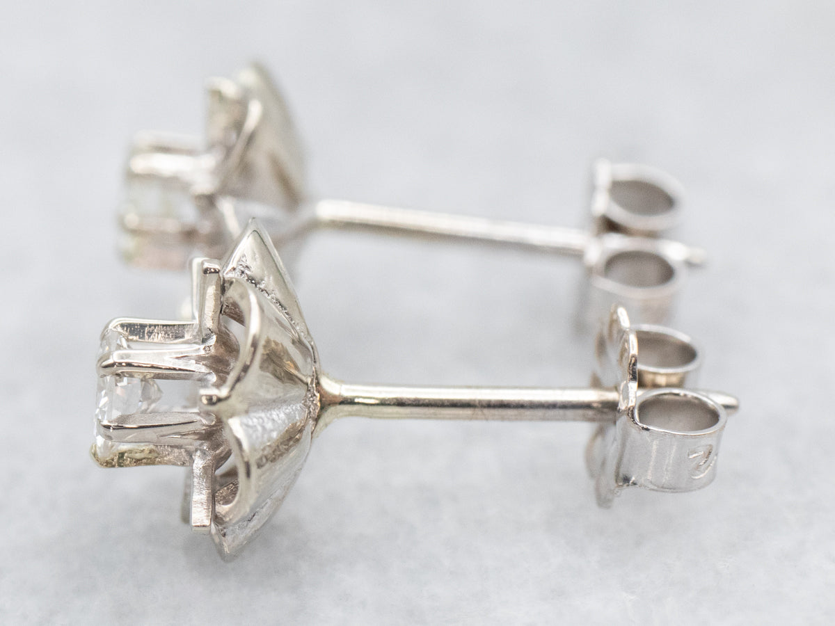 Pendientes de oro blanco con diamantes