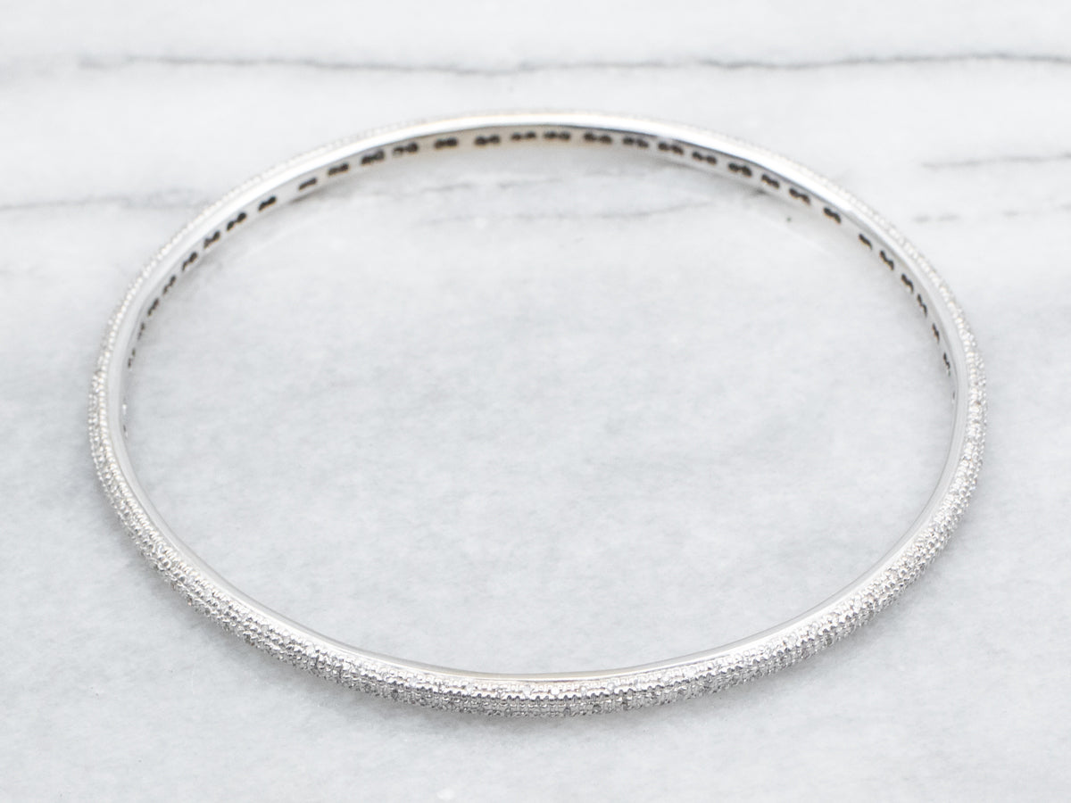 White Gold Diamond Bangle Bracelet