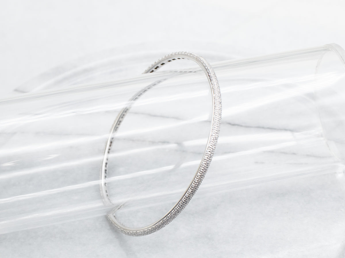 White Gold Diamond Bangle Bracelet