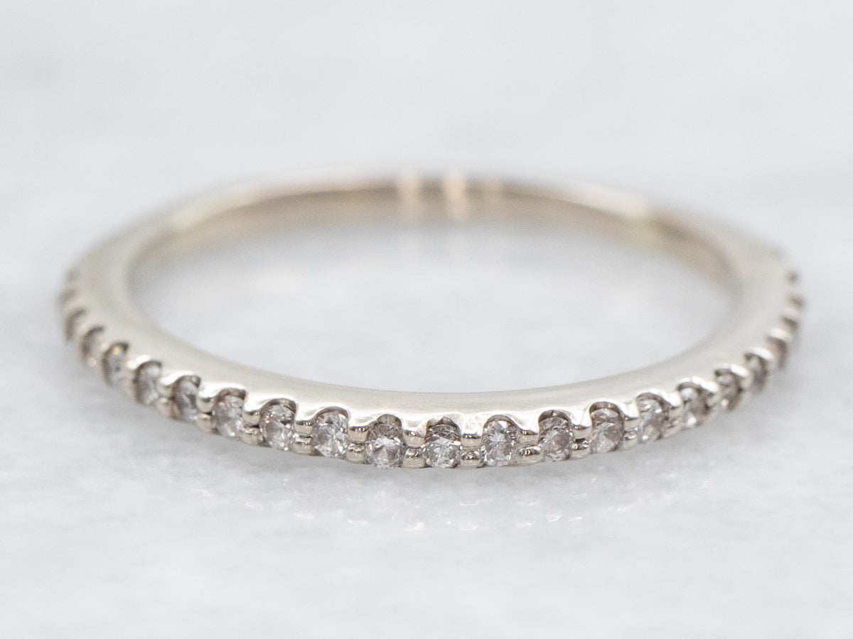 White Gold Diamond Encrusted Wedding Band