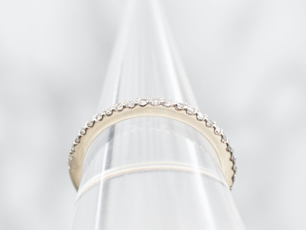 White Gold Diamond Encrusted Wedding Band