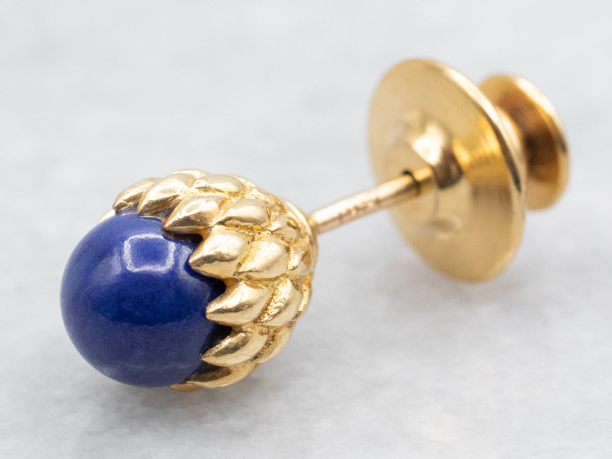 Vintage Gold Lapis Tie Tack