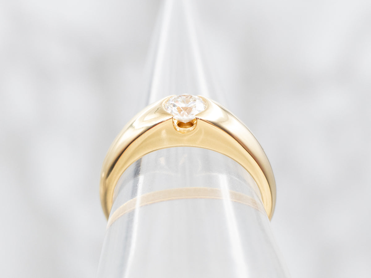 Minimalist Tension-set Diamond Engagement Ring