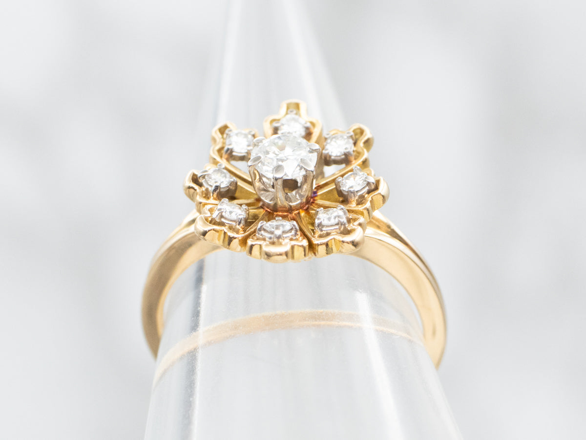 Vintage Jabel Diamond Halo Ring