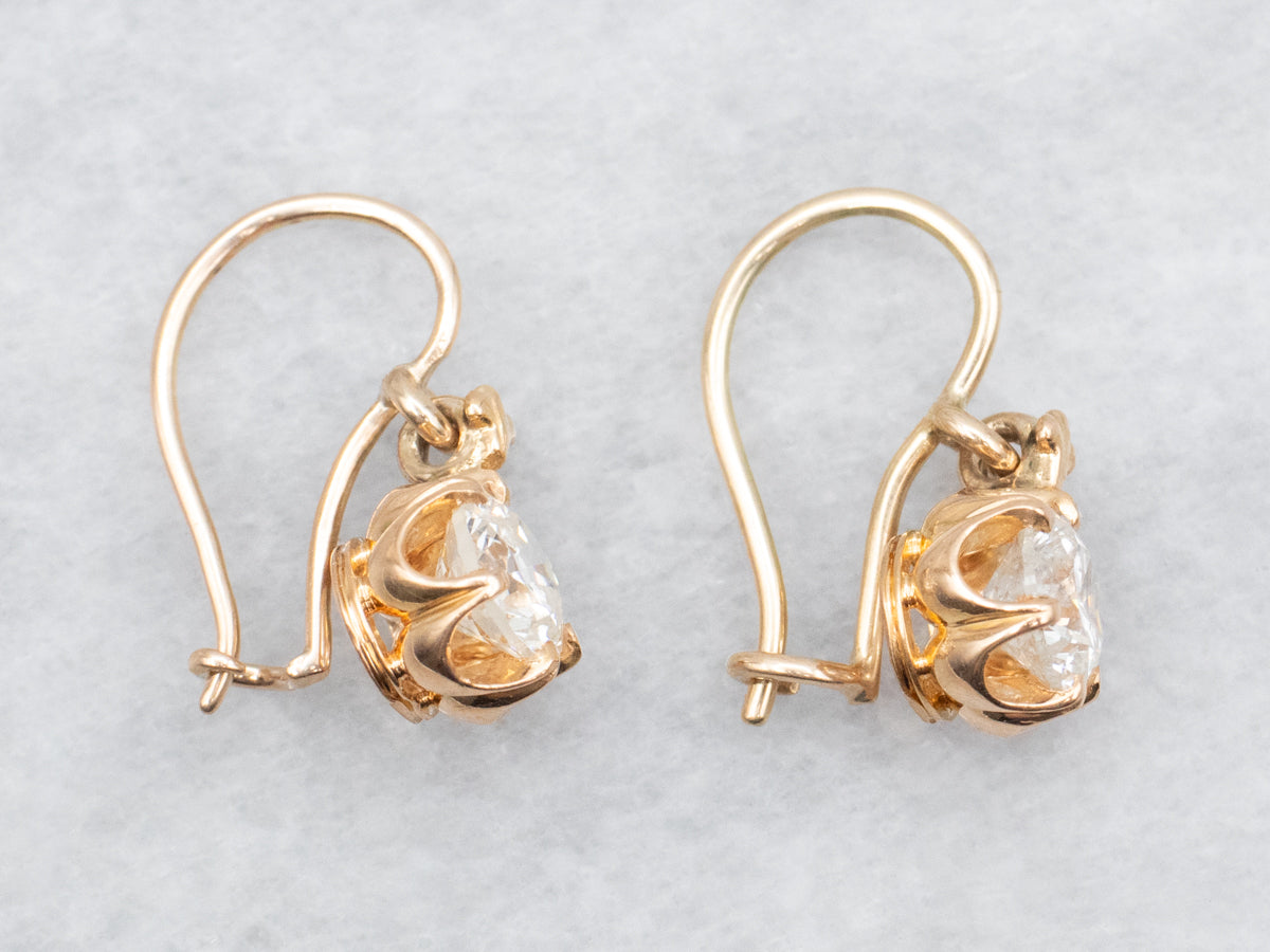 Buttercup Gold Diamond Drop Earrings