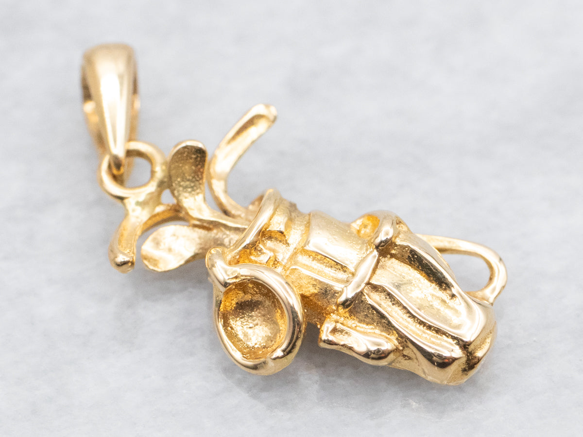 Gold Golf Bag Charm