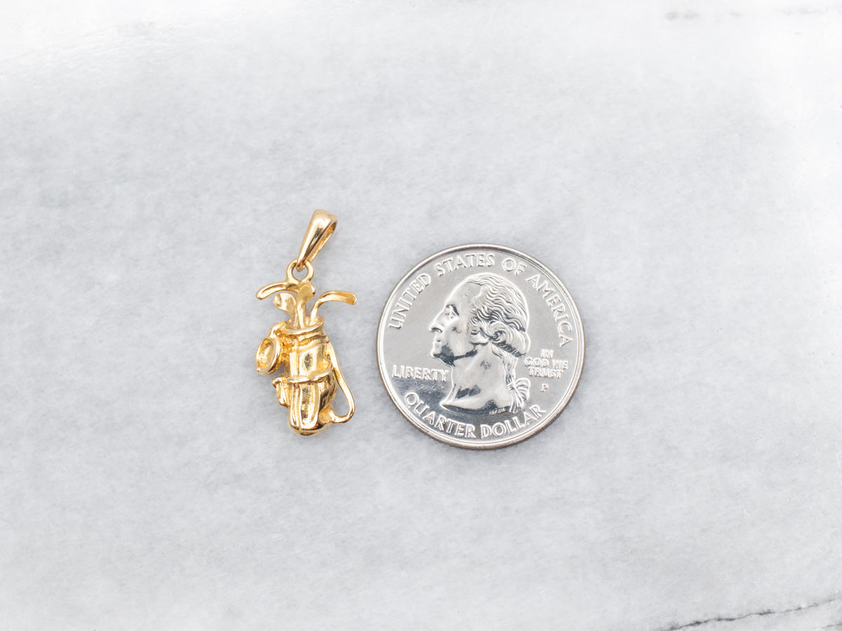 Gold Golf Bag Charm